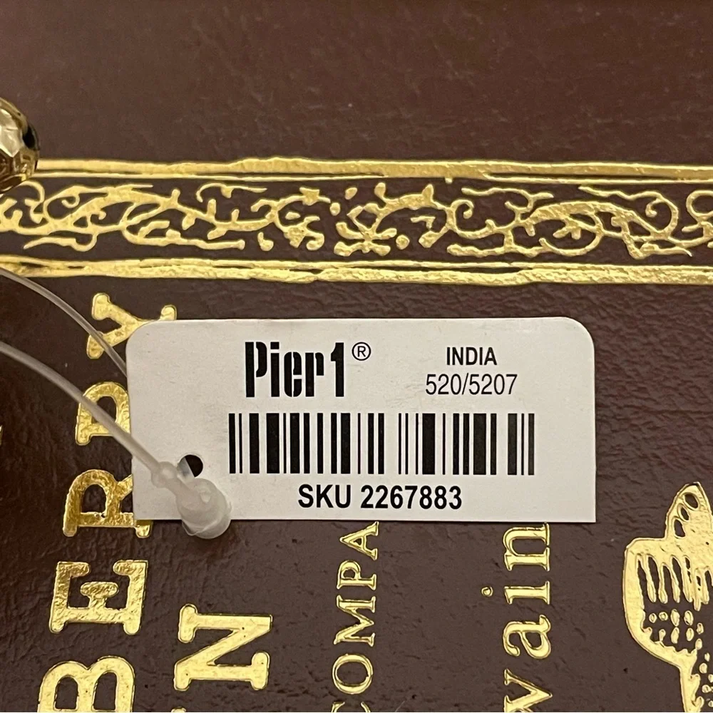 Pier 1 Imports Beaded Napkin Rings Gold Brown Tones New With Tags